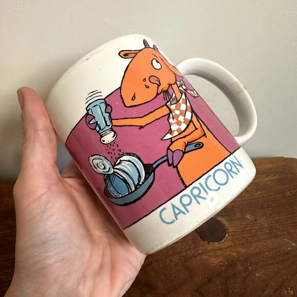 Vintage 90s Capricorn Zodiac Sign Coffee Cup - Picture 3 of 7